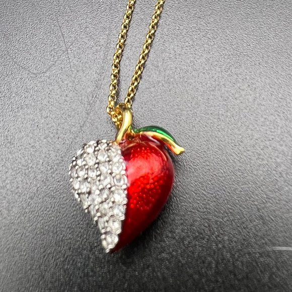 Juicy Couture Jewelry - Juicy Couture Enamel and Pavé Apple Pendant